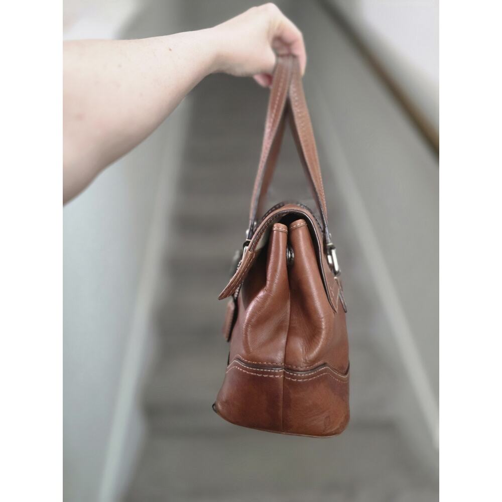COACH Leather F12604 Hamilton Brown Leather Satchel Handbag 2008 Y2K - Picture 4 of 9